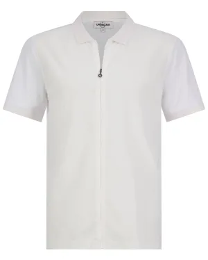 Athens Jacquard Polo - White