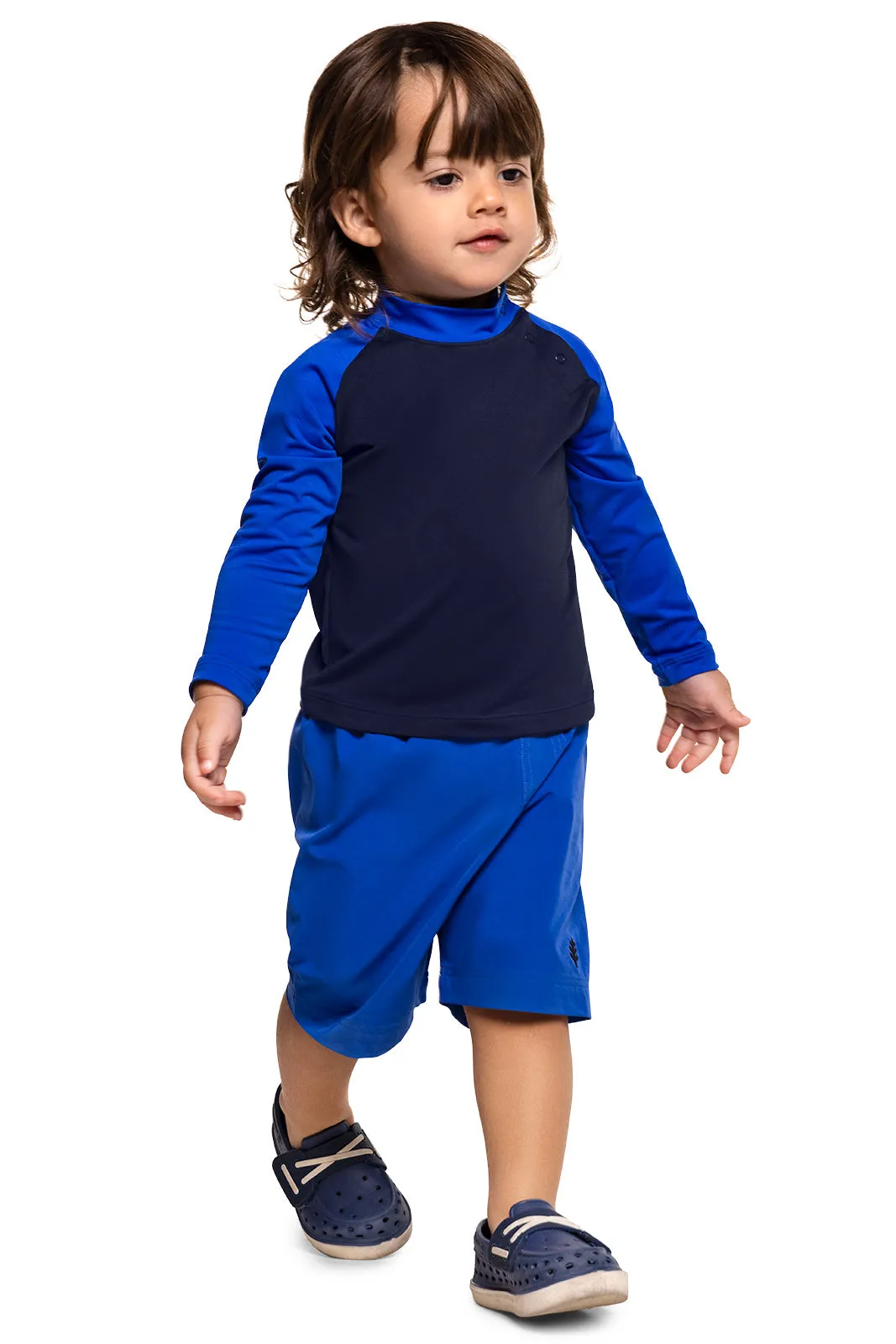 Baby Island Rash Guard Set  |  Navy Colorblock