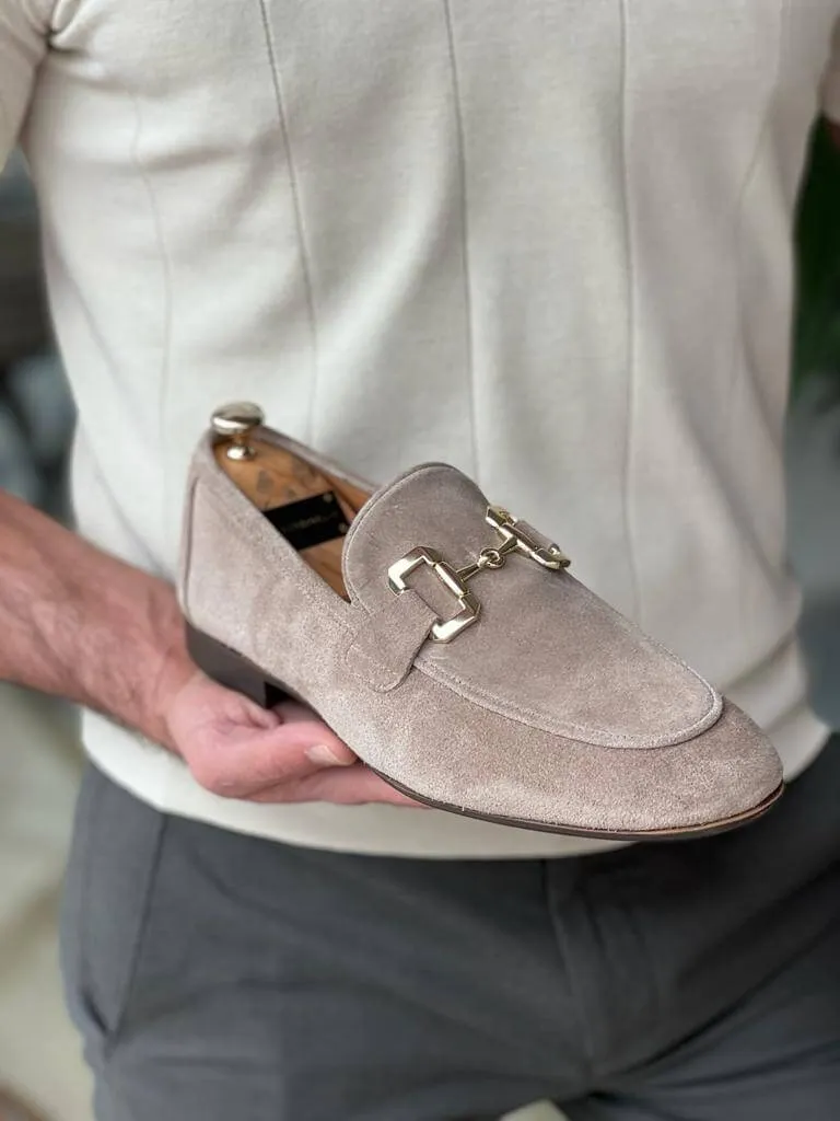 Beige Suede Loafer