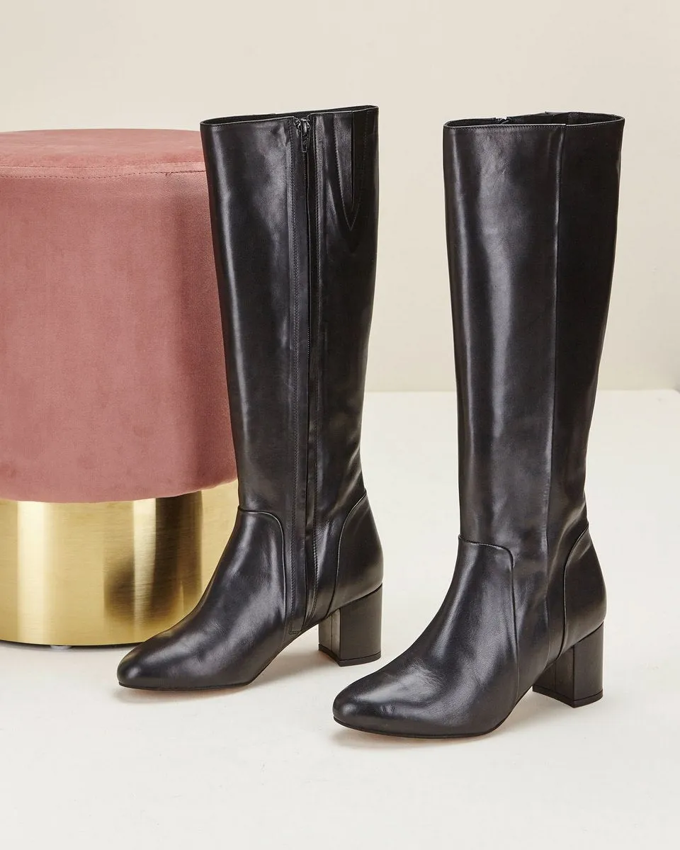 Bottes En Cuir Warren - Noir