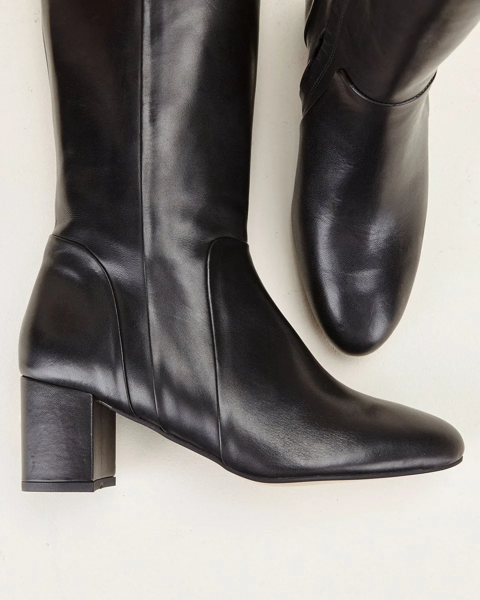 Bottes En Cuir Warren - Noir