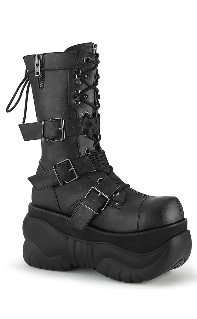 BOXER-230 Black Buckle Boots