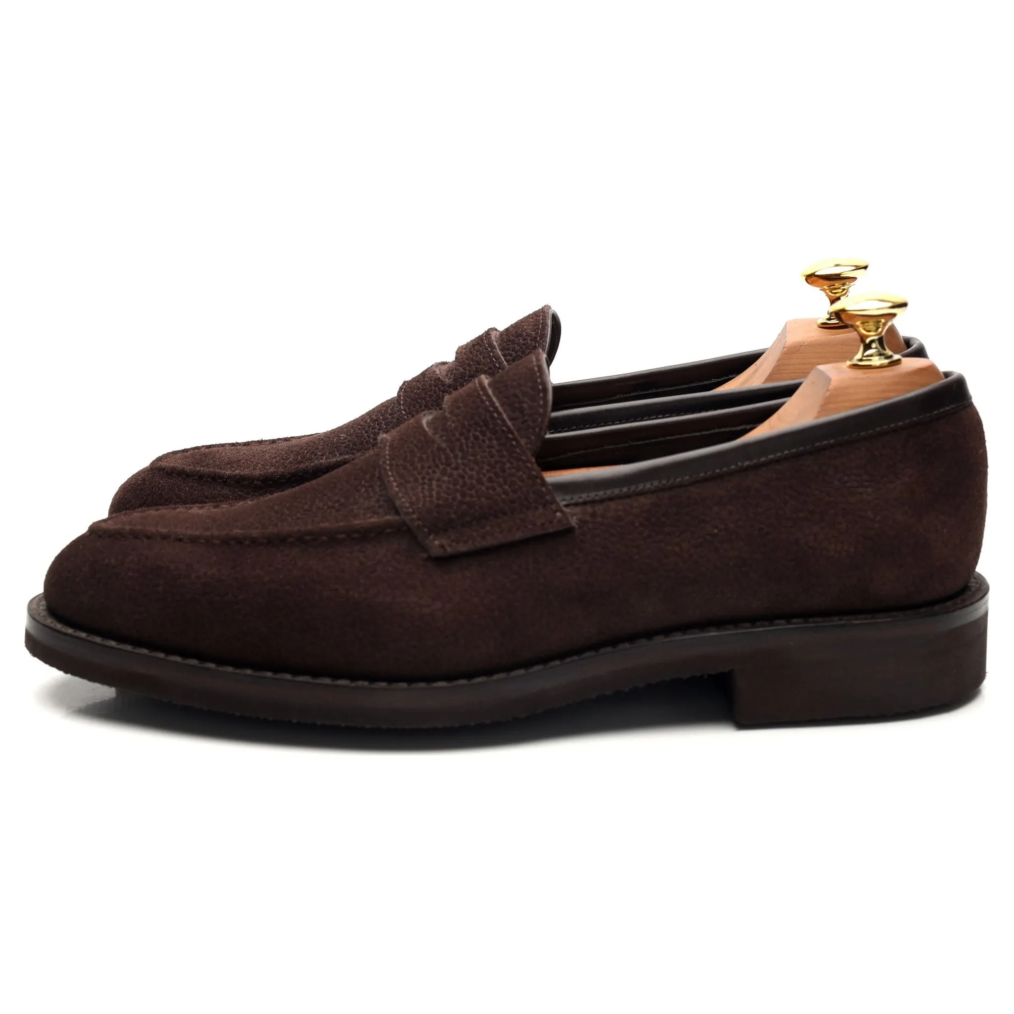 'Bradley 2' Dark Brown Grain Suede Loafer UK 6 - 7