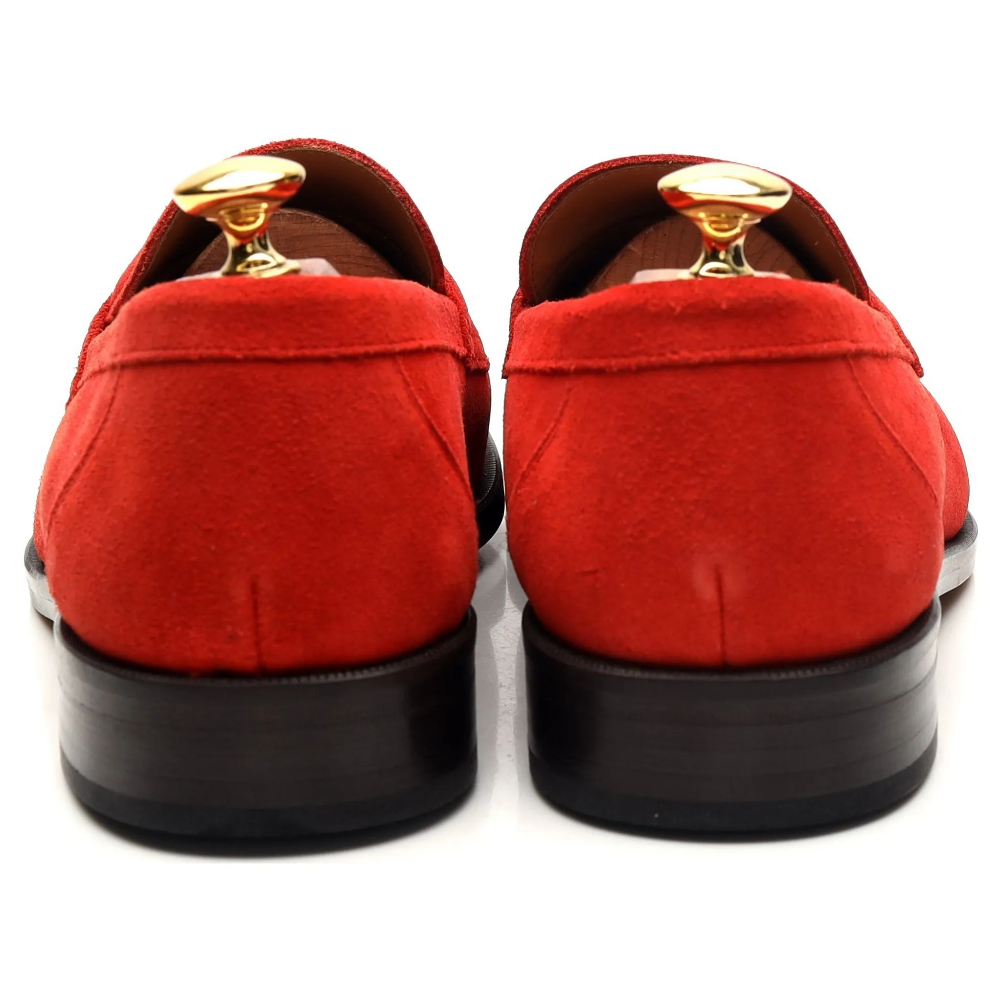 'Calder' Red Suede Loafers UK 9