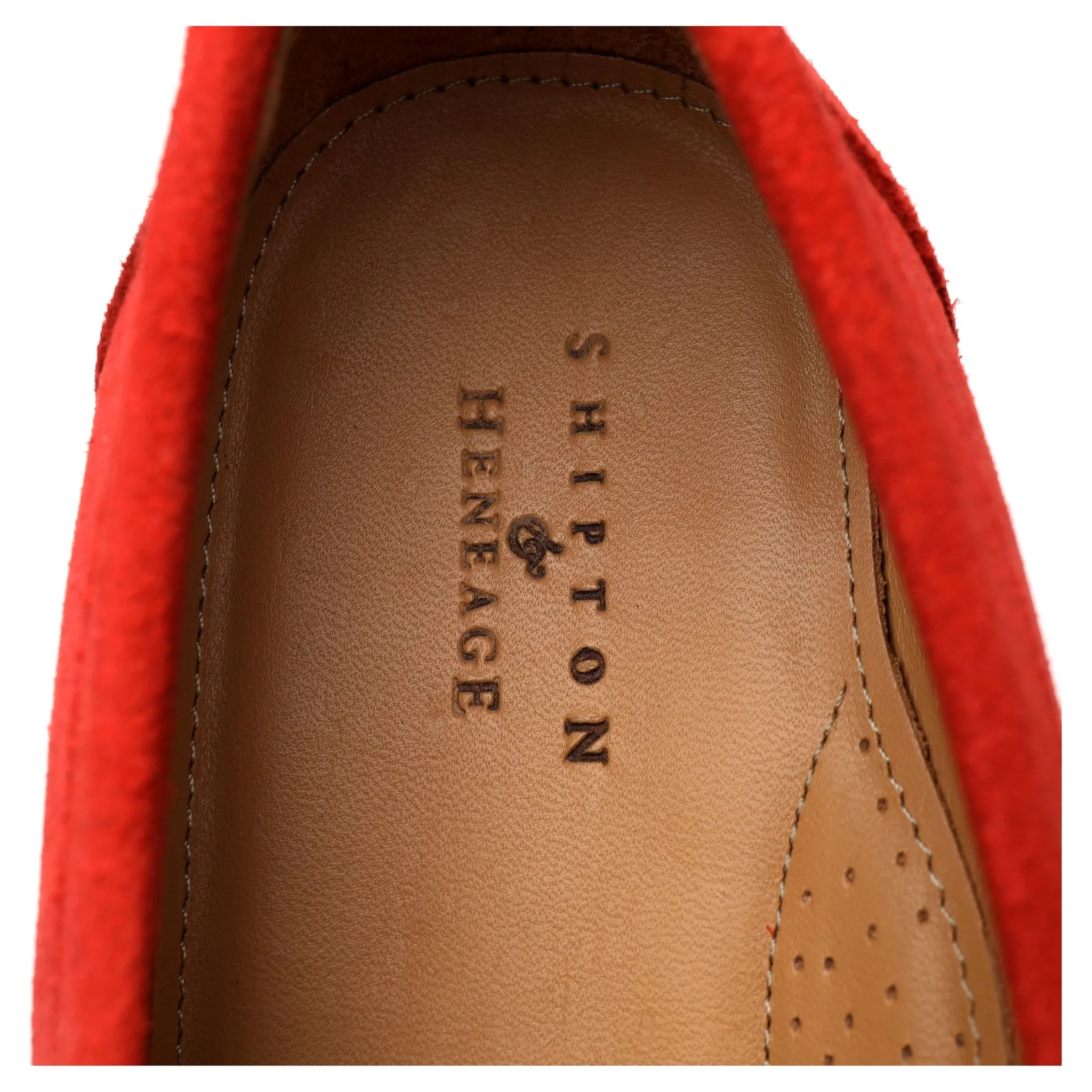 'Calder' Red Suede Loafers UK 9