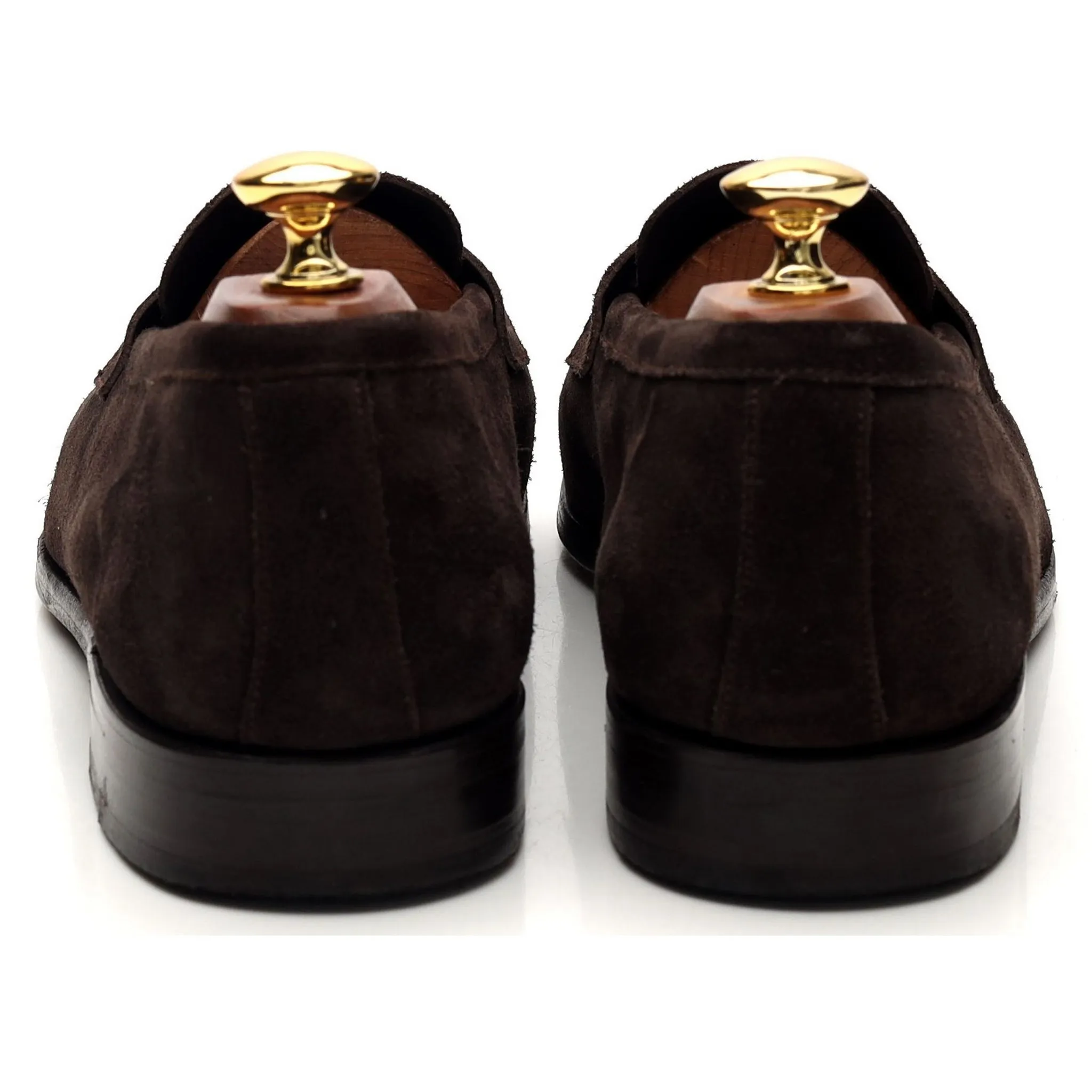 Dark Brown Suede Loafers UK 9