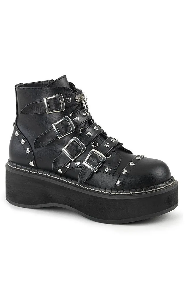 EMILY-315 Black Ankle Boots