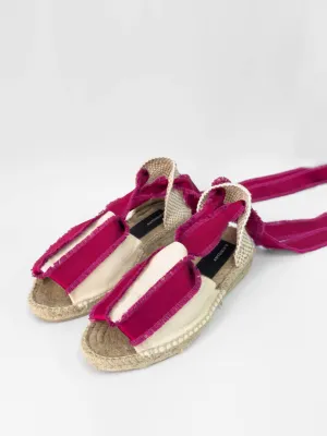 Exclusive pink fringed Amalia espadrilles