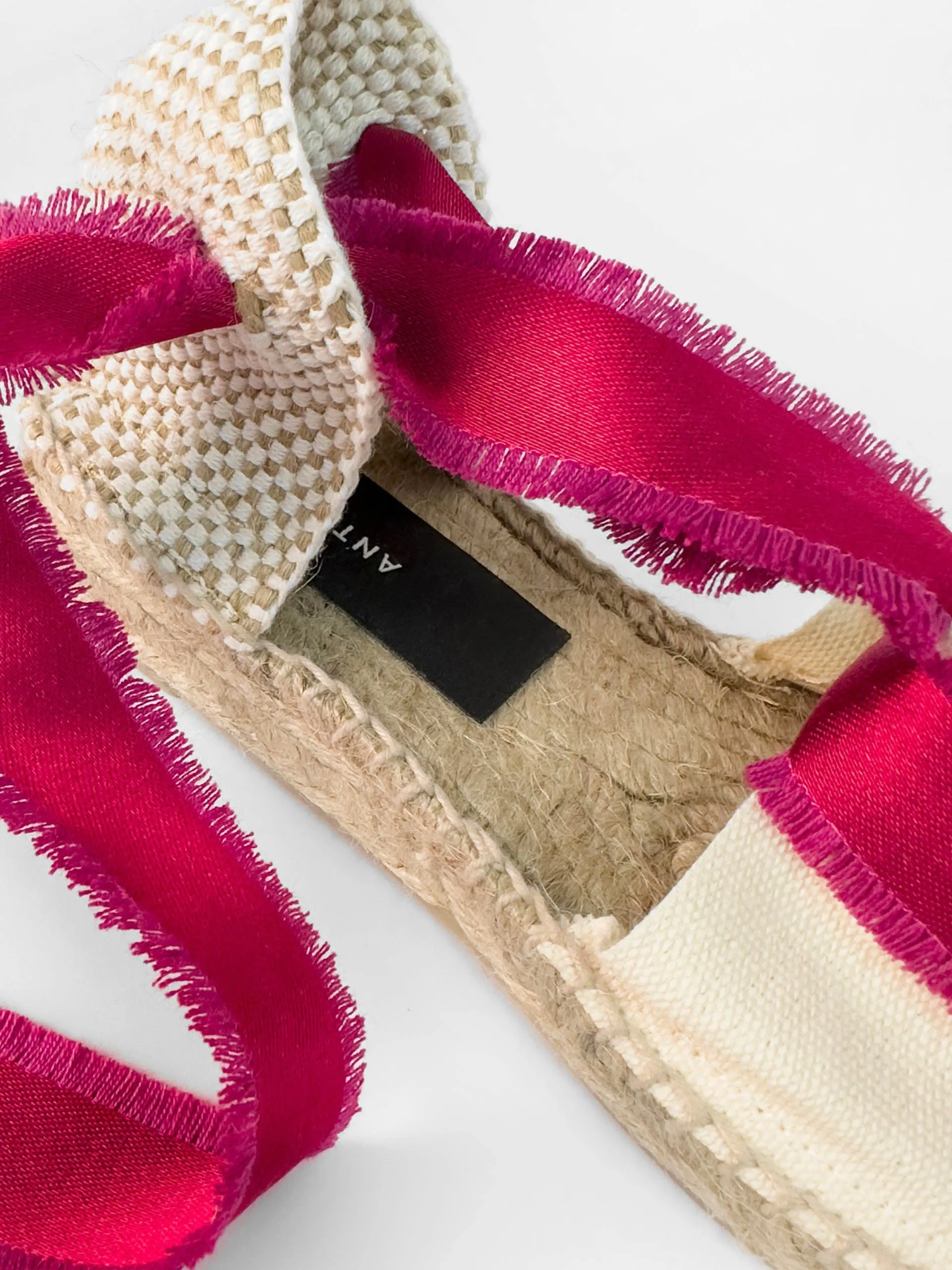 Exclusive pink fringed Amalia espadrilles