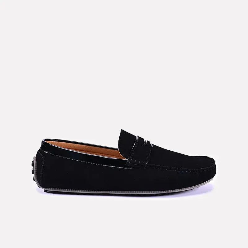 Ferguson Black Classic Suede Loafers 0130833