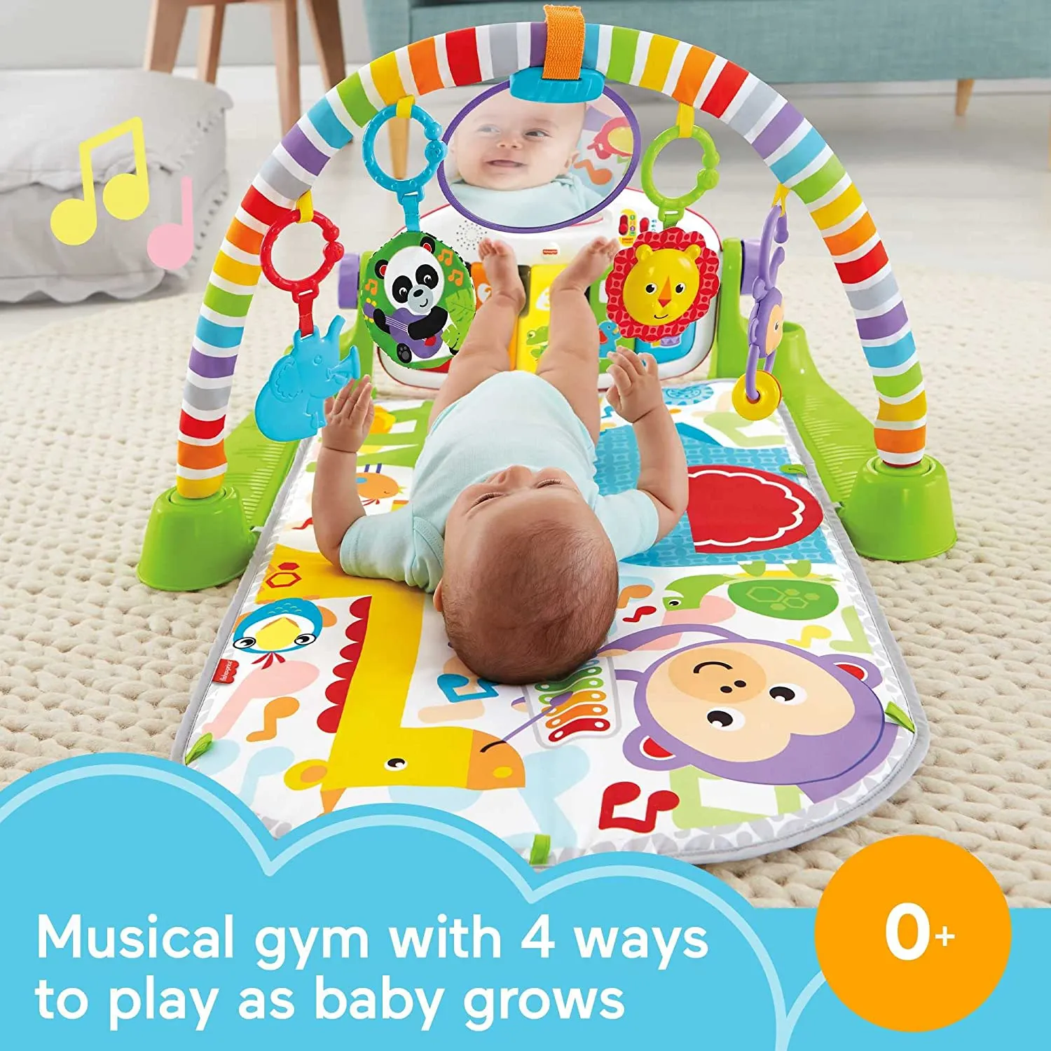 Fisher-Price Deluxe Kick & Play Piano Gym 0m 