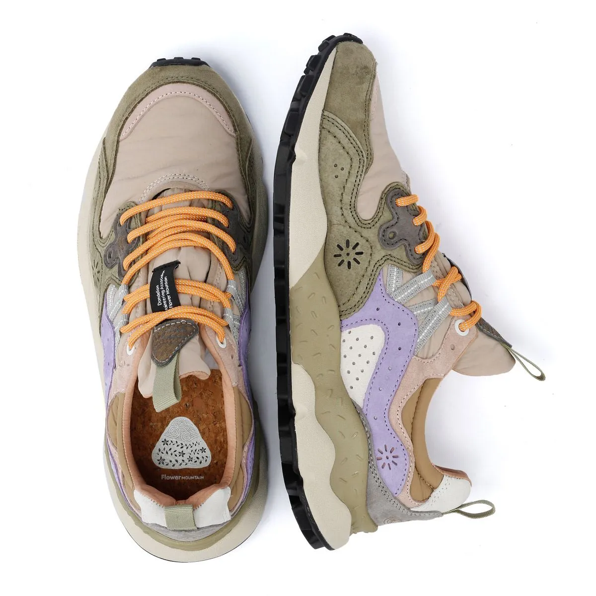 Flower Mountain Yamano 3 Suede Militare/Taupe/Violet Trainers