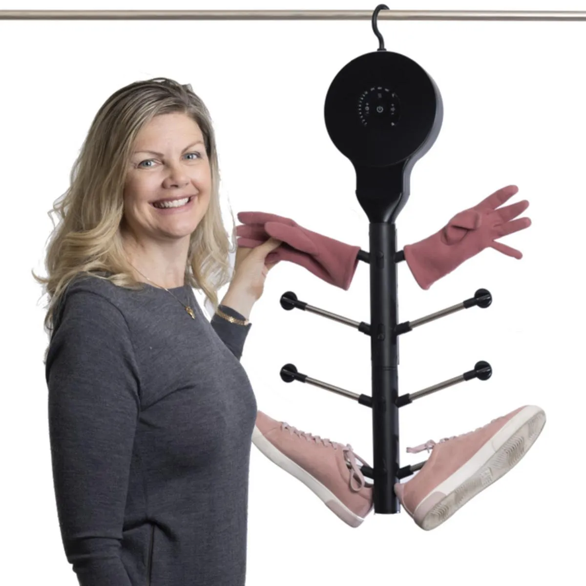 Hedgehog Dryer Hanger Black Ionic Shoe and Glove Dryer