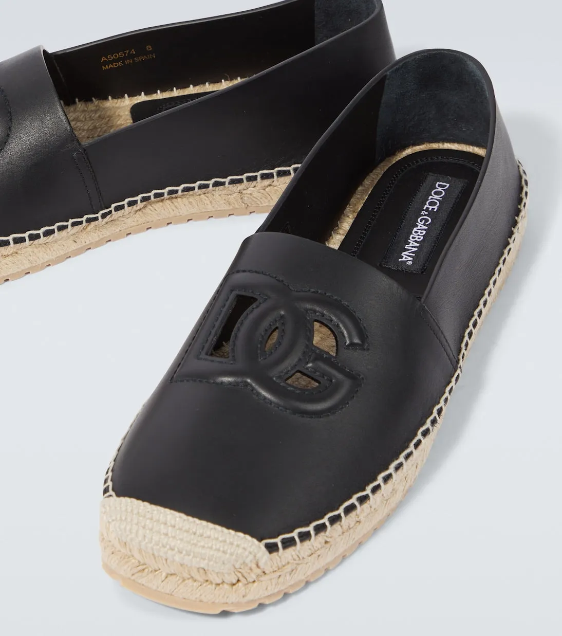 Leather espadrilles dg Dolce&Gabbana, black