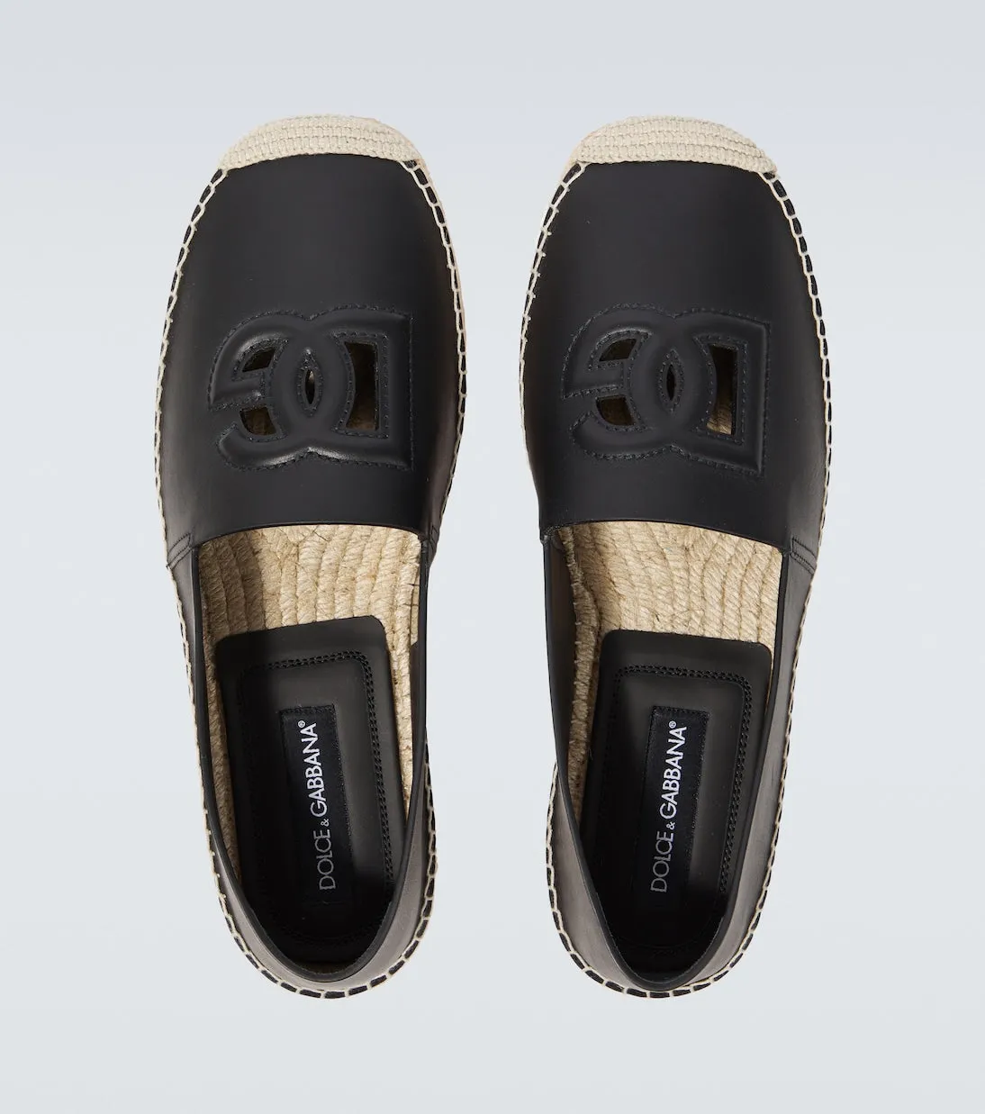 Leather espadrilles dg Dolce&Gabbana, black