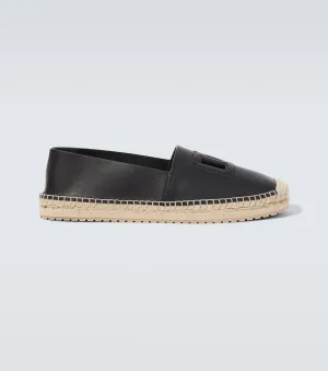 Leather espadrilles dg Dolce&Gabbana, black