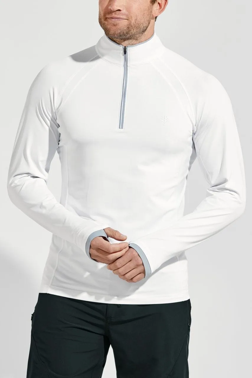 Men's Ultimate Half-Zip Rash Guard  |  White