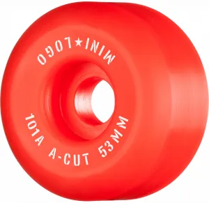 Mini Logo Wheels A-Cut "2" 53mm 101a - Red (Set of 4)