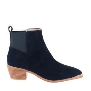 Nude Reese Navy Suede Ankle Boot