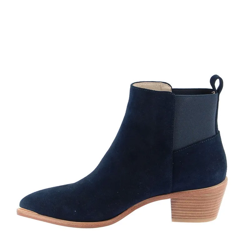 Nude Reese Navy Suede Ankle Boot