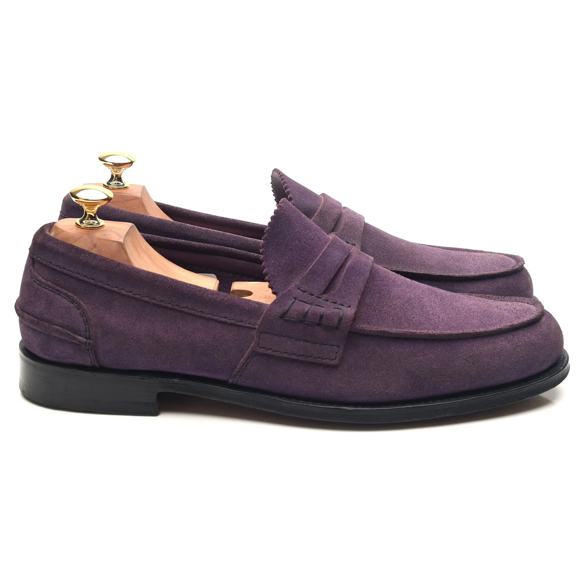 'Pembrey' Purple Suede Loafers UK 10 F