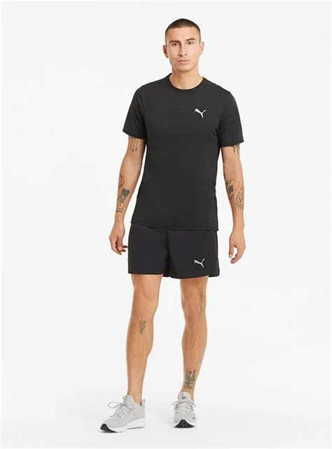 Puma Run Fav Heather SS Tee - Mens - Black