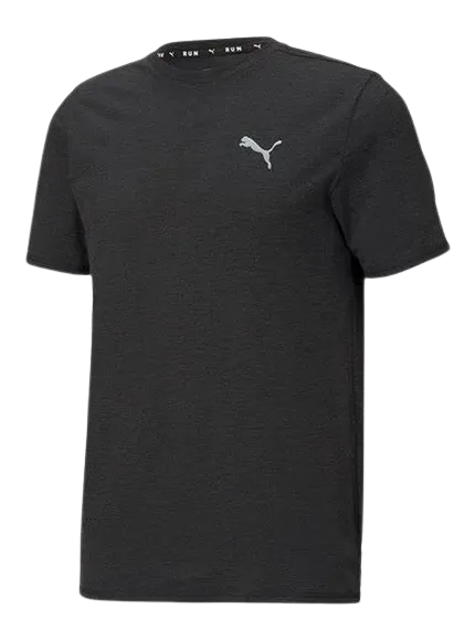 Puma Run Fav Heather SS Tee - Mens - Black