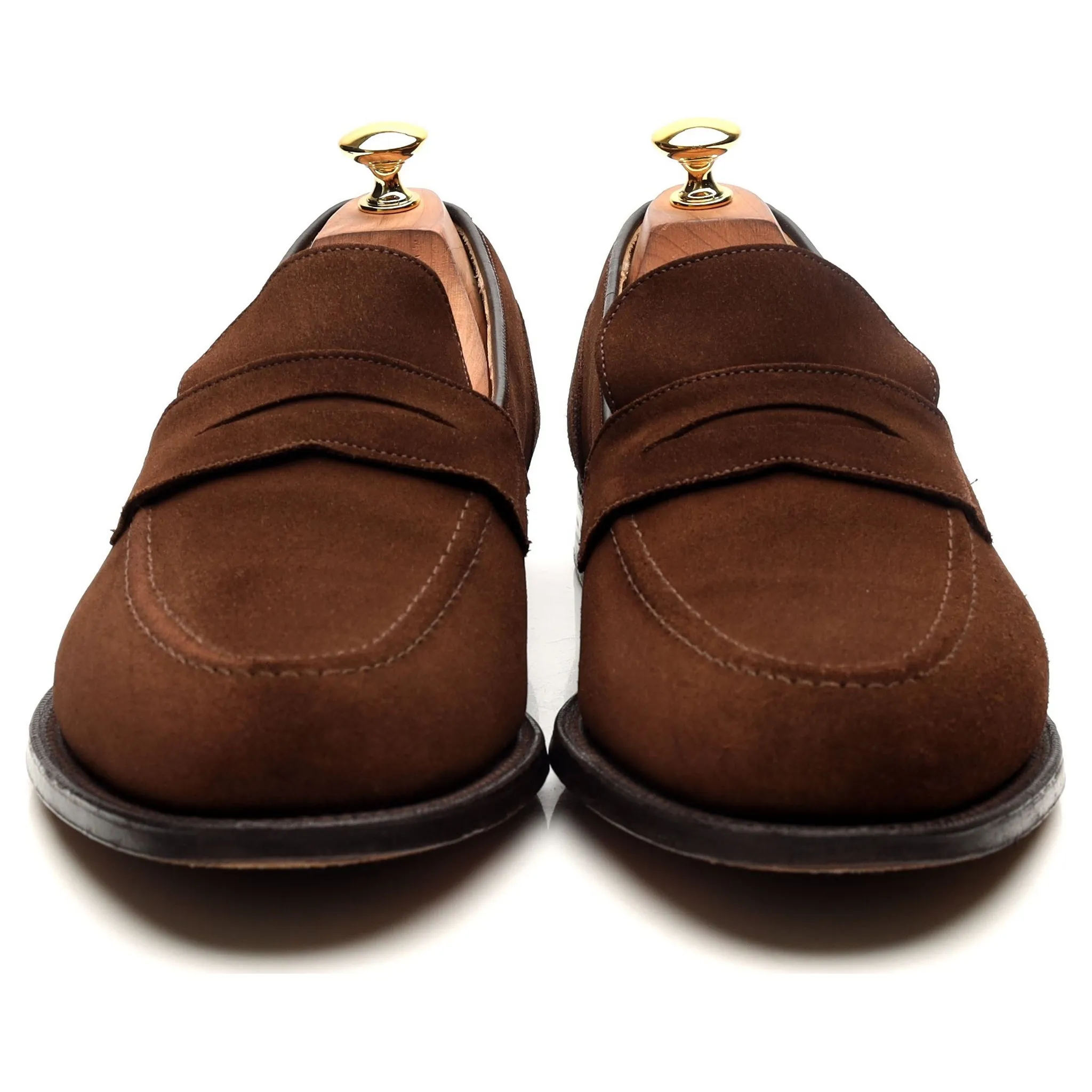 'Salisbury' Brown Suede Loafers UK 10.5 F