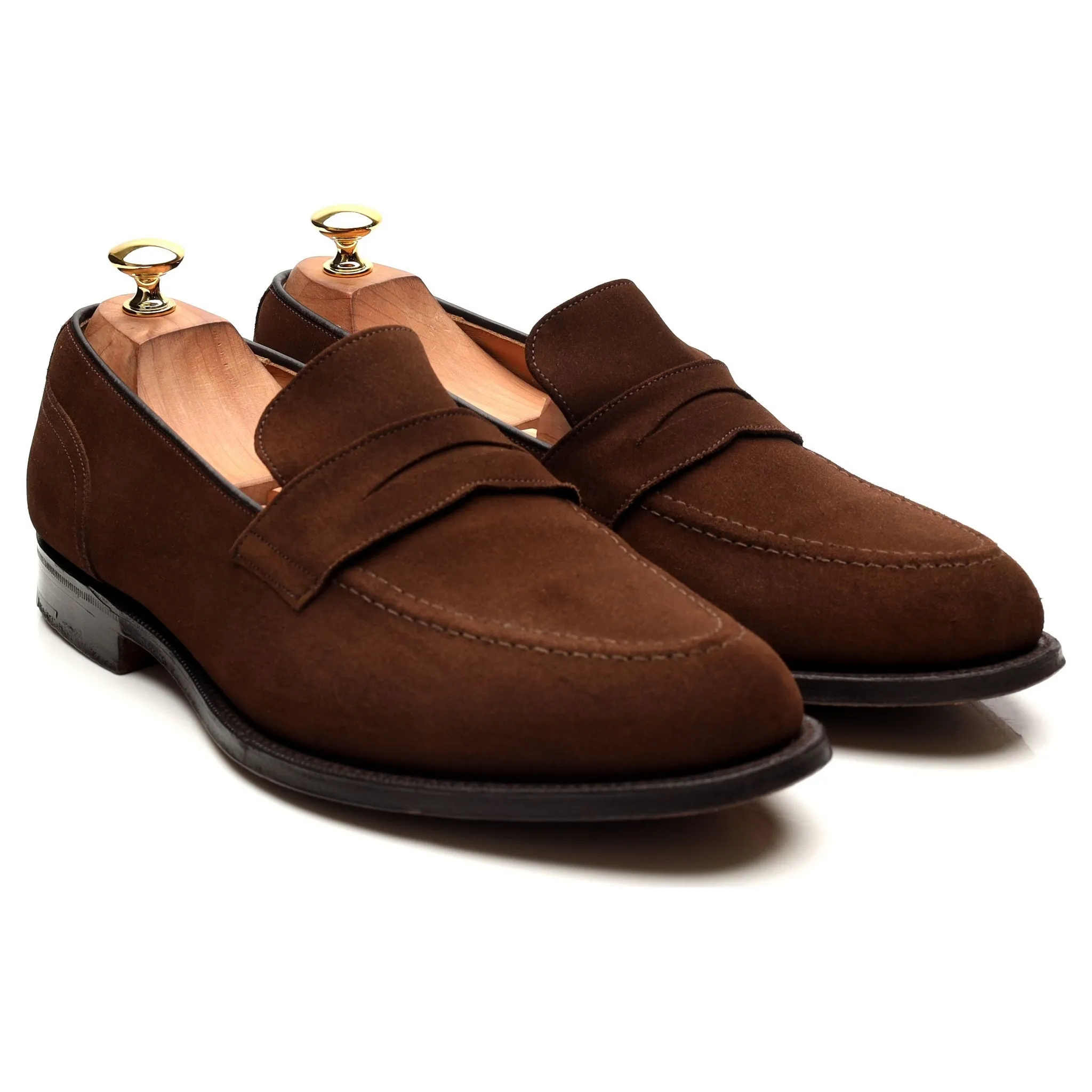 'Salisbury' Brown Suede Loafers UK 10.5 F