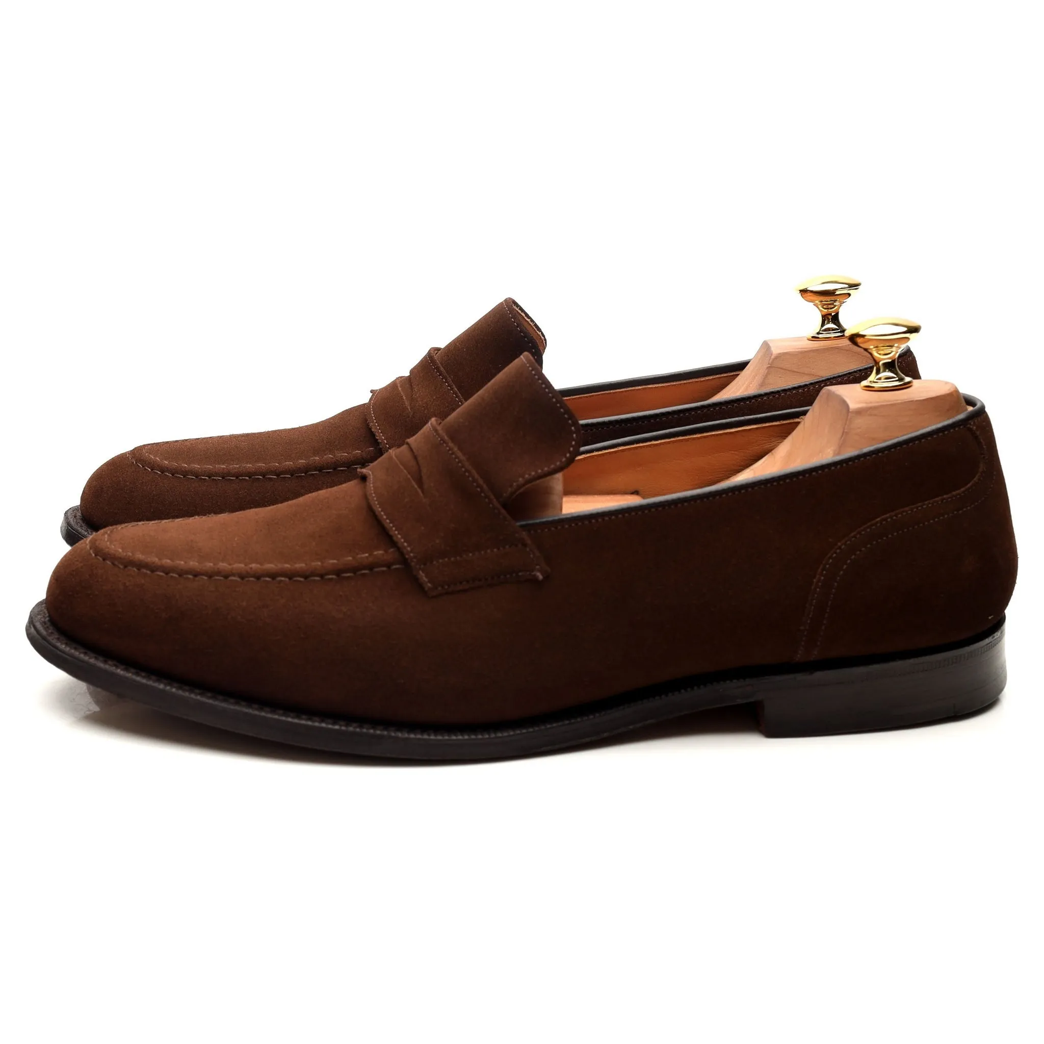 'Salisbury' Brown Suede Loafers UK 10.5 F