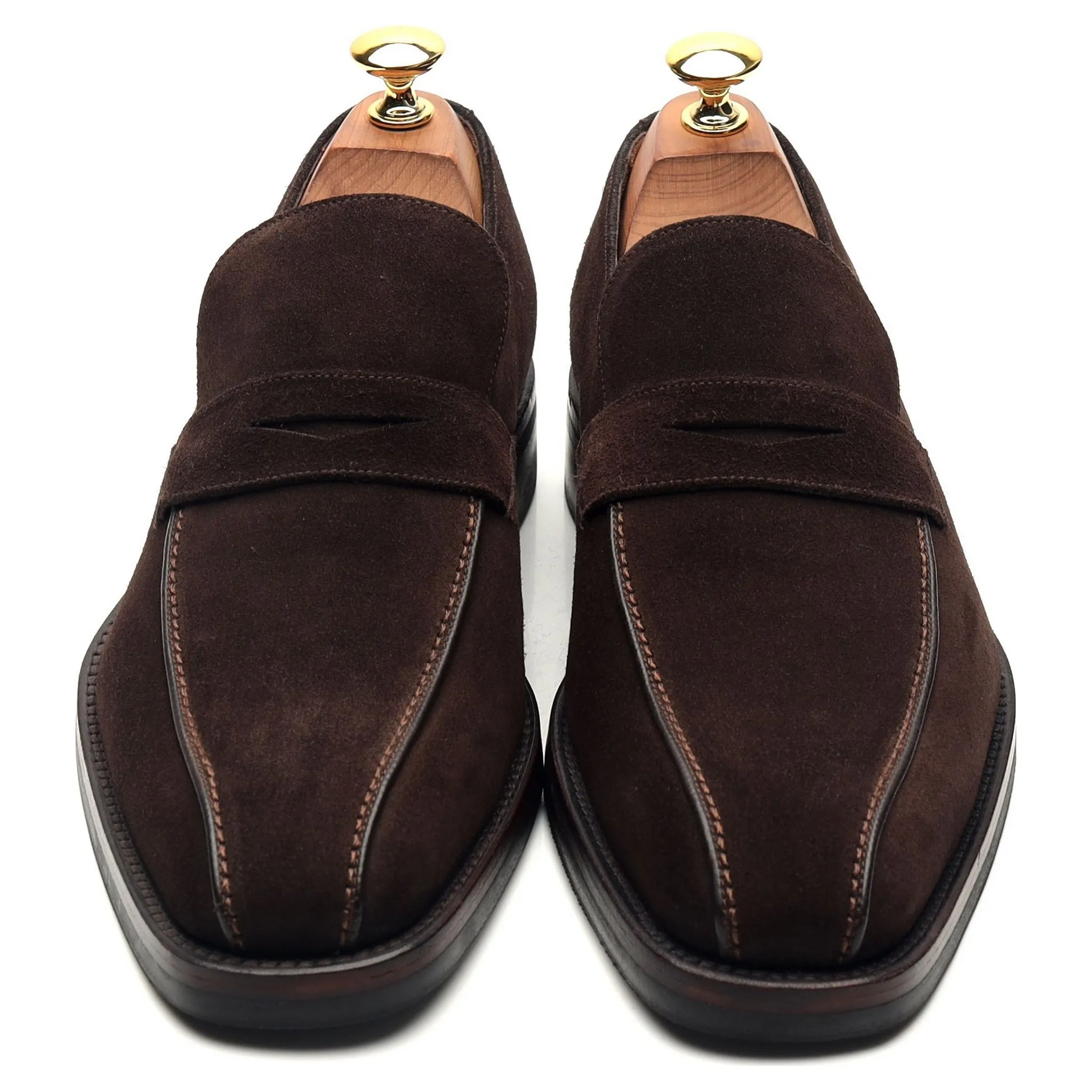 'Seville' Dark Brown Suede Loafers UK 6.5