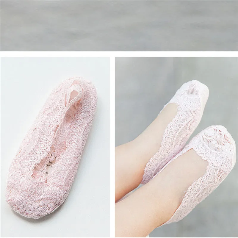 Summer Solid Lace Socks