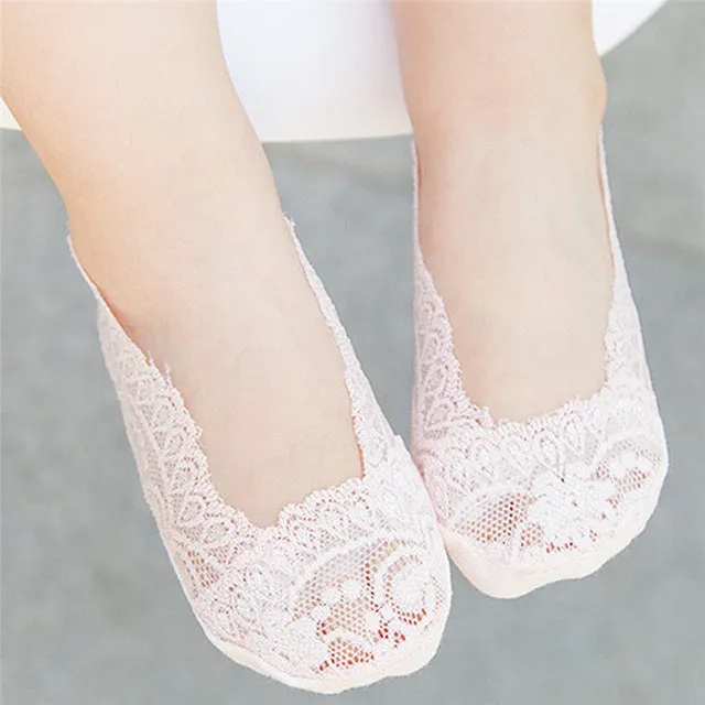 Summer Solid Lace Socks