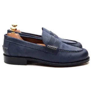 'Walter' Blue Suede Waxed Loafers UK 9 E