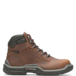 Wolverine Mens Peanut Leather Work Boots Raider Durashocks 6in WP CM