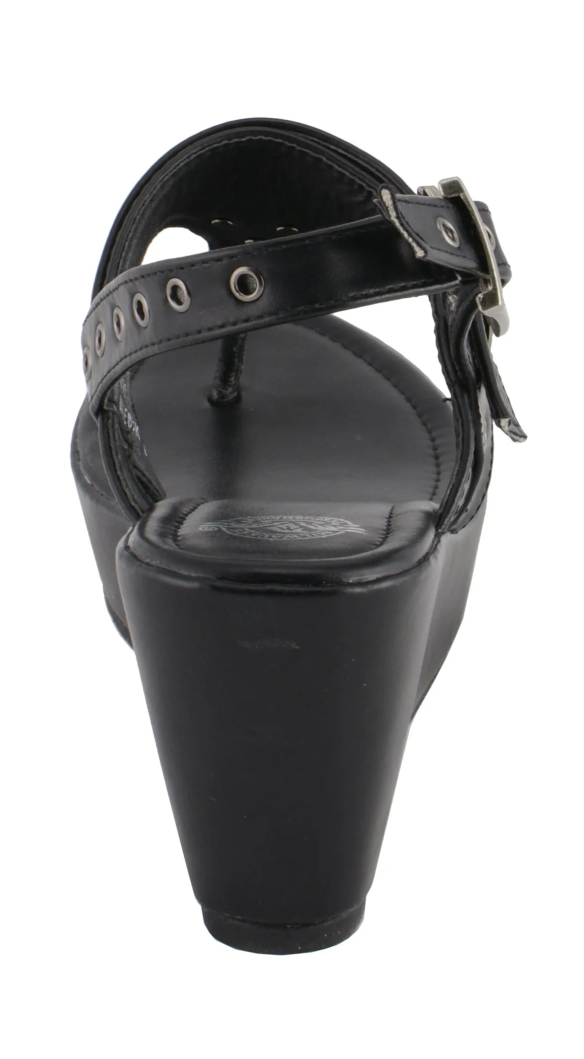 Women Buckled Strap Wedge Sandal